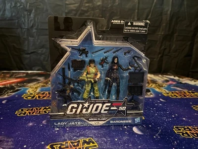 G.I. JOE - Hasbro 50 Aniversario Dama Jaye Vs. Baronesa 3.75" Conjunto de Figuras ¡Nuevo!! Foto 1 de 4
