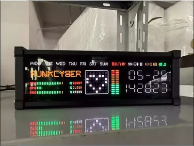 Retro Electronic Tube Clock Fluorescent Display | Cyberpunk Matrix Desk Clock Gi - Image 1 of 4