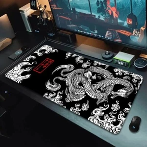 ✅Japanese Dragon Large Gaming Mousepad XXL Keyboard Gamer Mouse Pad on The Table - Picture 1 of 10