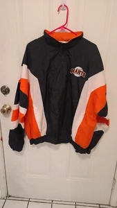 Vtg Nutmeg San Francisco Giants Hideaway Hoodie Windbreaker Full-Zip Jacket XL - Picture 1 of 10