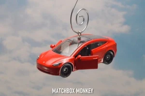 Red Tesla Model 3 Electric Car Custom Christmas Ornament Adorno Elon Musk - Picture 1 of 15