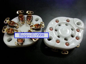 4PCs 7-pin Vacuum Tube Gold plated Ceramic Sockets for 1625 FU-5 6A6 - Picture 1 of 3