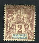 French Colonies Guadeloupe 1890S Early Tablet Type Used 2C. Value