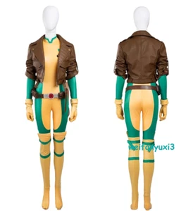 X-Men Rogue Anna Marie Tights Bodysuit Halloween Costume Cosplay Outfits Suit - Picture 1 of 12