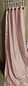 Pink Curtain Panels 39 X 83, Set of 2 Light Filtering Grommet, Shimmer - Picture 1 of 6