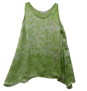 CATO Woman Sleeveless Blouse - 18/20W Embellished Neckline Sharkbite Green - Picture 1 of 10