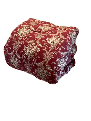 Lauren Ralph Lauren Red Gold Floral Comforter FULL QUEEN - Image 1 of 4