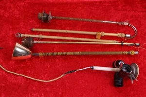 6 tlg. Set Lampenstäbe für Pendelleuchten Hängelampen Metallstäbe 50er Jahre - Picture 1 of 19