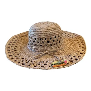 Tropical Trends Womens Sun Hat Beach or Dressy Natural Color One Size - NEW - Picture 1 of 2