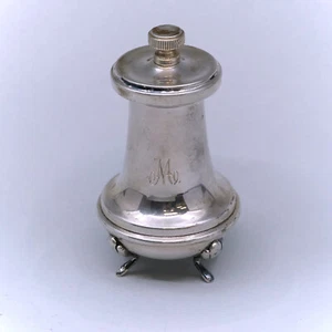 Peruzzi Florence 800 Silber Pfeffermühle mit Fuß / Pfeffermühle Monogramm "M" - Bild 1 von 6