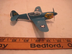 OLD MILITARY PLASTIC NAVY MODEL AIRPLANE TOY TIGER - Picture 1 of 5