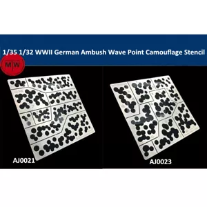 1/35 1/32 Segunda Guerra Mundial Armadura Alemana Emboscada Punto de Onda Camuflaje Fugas Plantilla en aerosol - Imagen 1 de 10