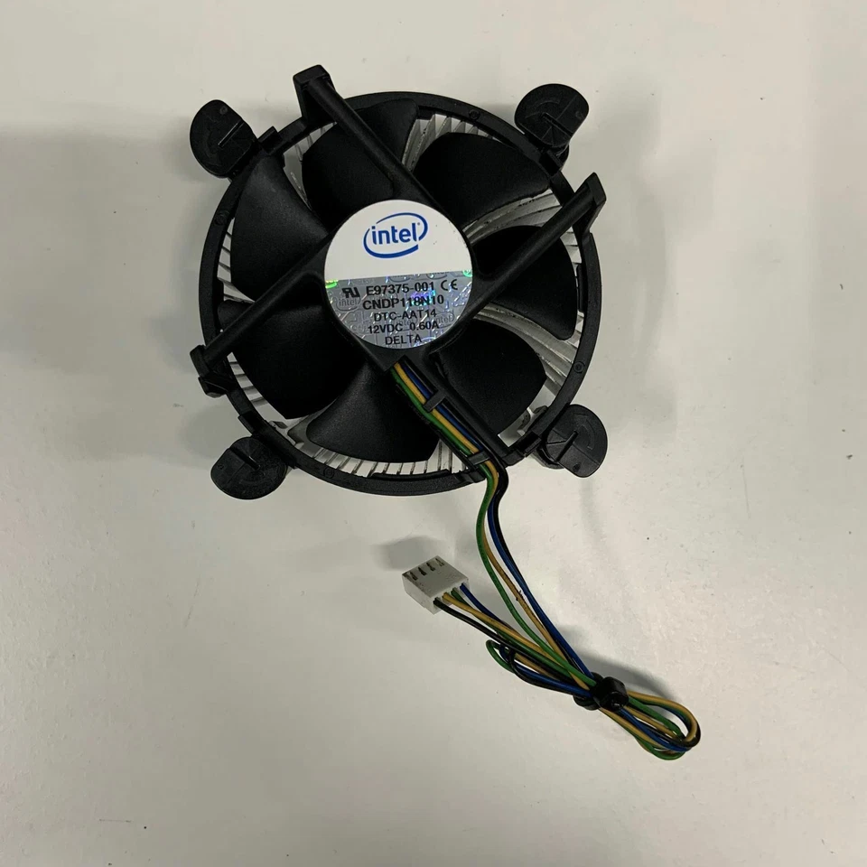 Genuine Intel E97375-001 Aluminum Heatsink Fan Assembly 80mm 12V 0.6A Socket 775 - Image 1 of 3