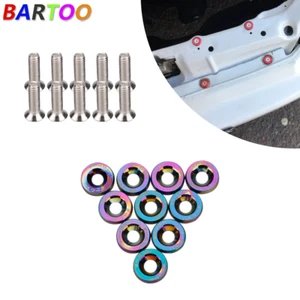 10pcs M6 Car Engine Bumper Fender Washer License Plate Bolt Screws Kit Chrome - Picture 1 of 6