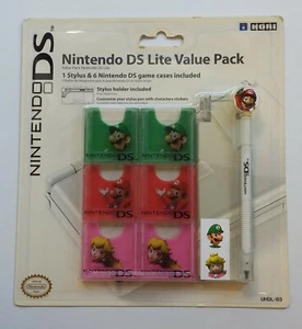 DS Lite Value Pack Mario, ZELDA, NINTENDOGS Stylus/penna + 6 Game Cases/custodie - Imagen 1 de 12