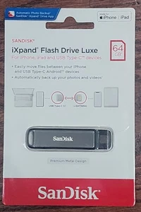 NEW SANDISK iXpand FLASH DRIVE LUXE 64GB SDIX70N-064G-GN6NN - Picture 1 of 1