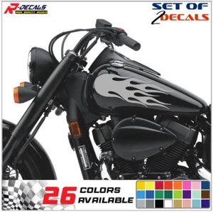 Flame Vinyl Decal Set of 2 Kit Golf Cart UTV RC ATV Mower Motorcycle Tank (FM7) - Picture 1 of 7