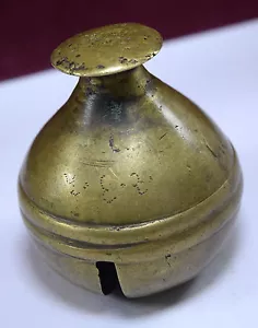 Indian Antique Cow Bell Heavy Bronze Asian Traditional Pet Ornament. G70-97 - Picture 1 of 9