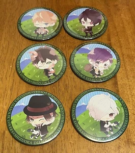 Anime Diabolik Liebhaber Shizuoka Rejet Shop Metall Abzeichen Pin 6er Set Neu - Bild 1 von 9