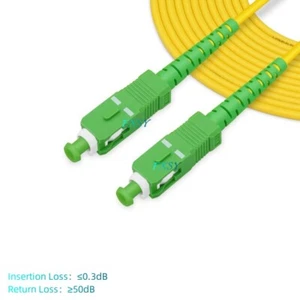 SC/APC to SC/APC SM Simplex Fiber Optic Patch Cord 10m 15m 20m 30m 40m 50m 100m - Picture 1 of 12