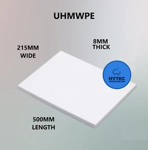 UHMWPE PLASTIC SHEET ULTRA HIGH MW POLYETHYLENE 8MM X 215MM X 500MM - Picture 1 of 5