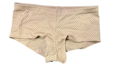 Victoria's Secret Boyshort Panties Womens Small Beige Perforated Mesh Underwear - Image 1 of 3