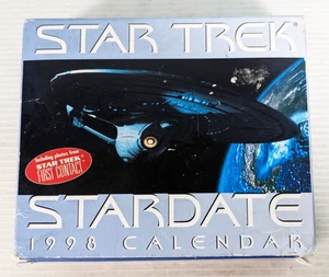 Star Trek Stardate 1998 Calendar Opened w/ Daily Star Trek Trivia Facts Vintage - Bild 1 von 6