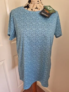 Regatta Womens Fingal T Shirt Blue Floral Wicking Quick Drying Tee Size 18 BNWT - Picture 1 of 4