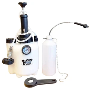 Bremsenentlüftungsset 3L mit Kupplungseinfüllflasche Handpumpe 45mm Adapter Manometer - Bild 1 von 11