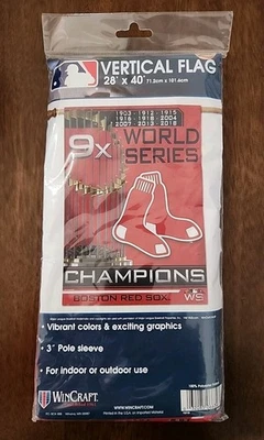 Boston Red Sox Campeones Serie Mundial Bandera 28" x 40" Foto 1 de 4