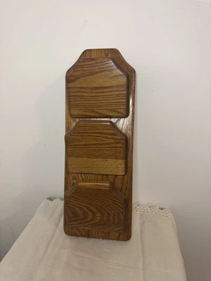 "Organizador de llaves de correo de 3 estantes de madera Cornwall vintage de 16"" de alto hecho en EE. UU. RARO" Foto 1 de 2