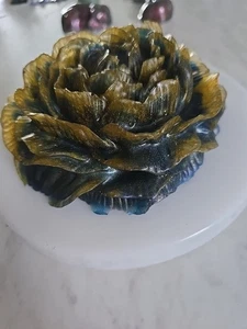 Handgefertigte Harz Blume Gold Blau Geschenk Dekoration 603 - Bild 1 von 5