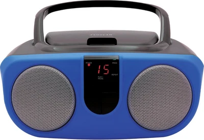 PROSCAN Portable Boombox CD Player with AM/FM Radio Aux LED Display Blue 8XC Batteries