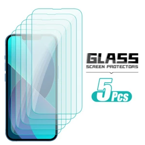 Clear Tempered Glass Screen Film For iPhone 15 14 13 Pro Max 12 11 - Zdjęcie 1 z 10