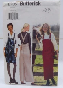 Butterick 6705 Bib Shirt Pattern Sizes 12-14-16 Uncut Factory Fold 2000 - Bild 1 von 4