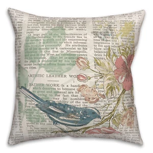 Creative Products Cottage Bird 20 x 20 Spun Poly Pillow - Picture 1 of 3