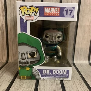 Dr Doom Metallic Marvel Universe Funko Pop #17 Fantastic Four Vaulted READ - Picture 1 of 17