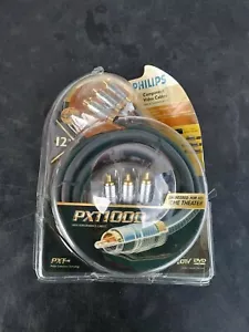 PHILLIPS -12 FT COMPONENT VIDEO CABLE / 24K GOLD AV CABLE - PXT1117 - Picture 1 of 4