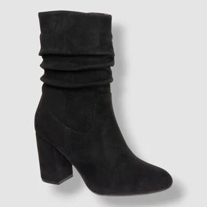 Style & Co Black Micro Saraa Slouch Mid-Shaft Boots Shoe Size 6 - Picture 1 of 6