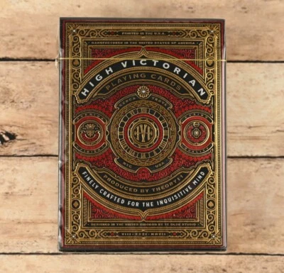 High Victorian Theory 11 Red Gold Sealed Premium Playing Cards New Made in USA - Image 1 of 4