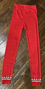 Hanna Andersson Red Fair Isle Unisex Long Johns Christmas Pajama Pants Sz 150 12 - Picture 1 of 3