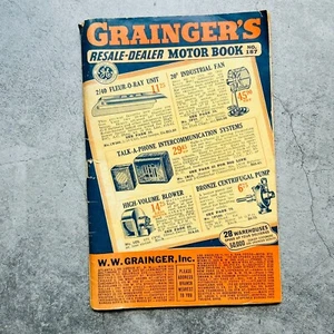 Grainger's Resale Dealer Motor Book Vintage Catalog No 187 - Imagen 1 de 9