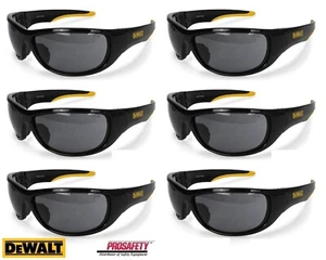 6- DeWalt DOMINATOR Safety Glasses SMOKE GRAY Protective Work Eyewear ANSI Z87+ - Picture 1 of 6