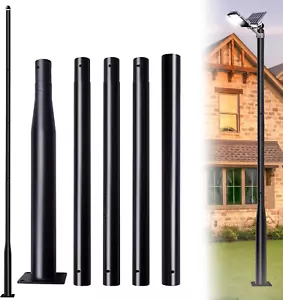 16Ft Tall Street Light Pole for Outside, Galvanized Steel Solar Street Lamp Post - Picture 1 of 7