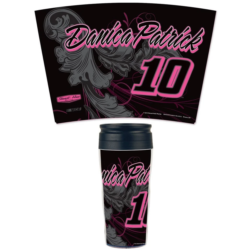 Taza de viaje Danica Patrick Wincraft 2015 #10 Stewart Haas Racing MUJERES rosa 16 oz Foto 1 de 1