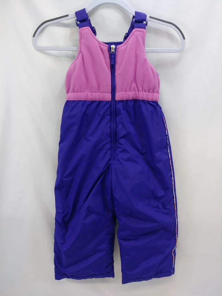 Macacão de neve feminino ZeroXposur roxo/rosa tamanho 4T com calças suspensórias ajustáveis - Imagem 1 de 4