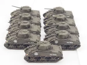 FLAMES OF WAR US SHERMAN V TANKS X 9. PAINTED. GREEN 985 - Picture 1 of 6
