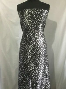 NEW High Class Designer Multicoloured Silky Soft Satin Leopard Print Fabric 5 - Picture 1 of 6