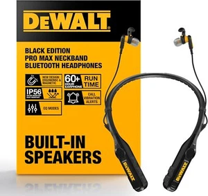 DEWALT 2 en 1 Auriculares Bluetooth de Banda para el Cuello con Altavoces Incorporados, Desgaste en el Sitio de Trabajo - Imagen 1 de 4
