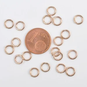 20 St./ Ø 6 x 1 mm Edelstahl Spaltringe Binderringe Roségold hell - Bild 1 von 3